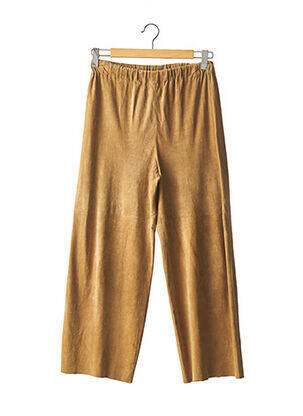 Pantalon large taille élastique beige SYLVIE SCHIMMEL femme