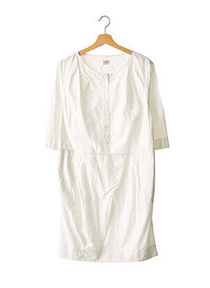 Robe mi-longue manches 3/4 manches 3/4 blanc PAUW femme