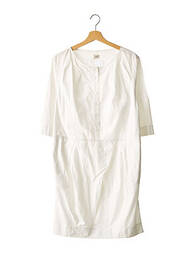 Robe mi-longue manches 3/4 manches 3/4 blanc PAUW femme