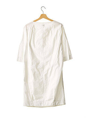 Robe mi-longue manches 3/4 manches 3/4 blanc PAUW femme
