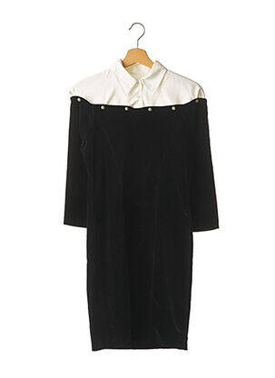 Robe mi-longue manches 3/4 manches 3/4 noir CHANTAL THOMASS femme