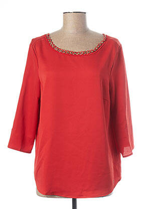 Blouse col rond manches 3/4 rouge LES P'TITES BOMBES femme