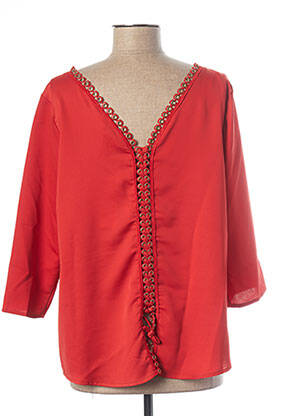 Blouse col rond manches 3/4 rouge LES P'TITES BOMBES femme
