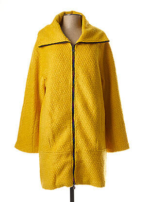 Manteau long coupe droite sans capuche jaune DESIGUAL femme
