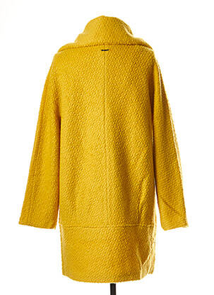 Manteau long coupe droite sans capuche jaune DESIGUAL femme