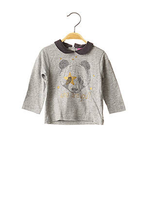 T-shirt gris PIK OUIC pour fille