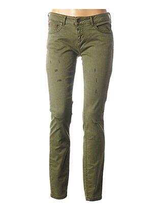 Jeans coupe slim vert TIMEZONE pour femme