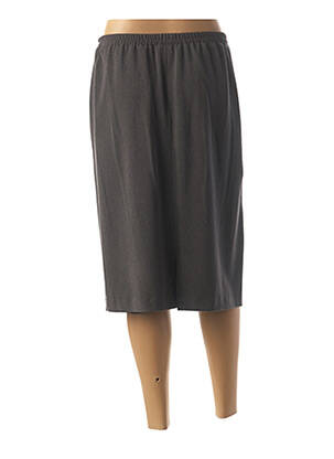 Jupe mi-longue stretch gris GUY DUBOUIS femme