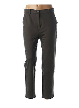 Pantalon slim taille basse taille basse vert BLANC BOHEME femme