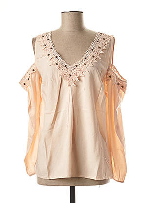 Top tissage jersey rose LINEA TESINI femme