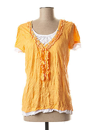 T-shirt orange LINEA TESINI pour femme