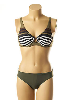 Maillot de bain 2 pièces vert LOU pour femme