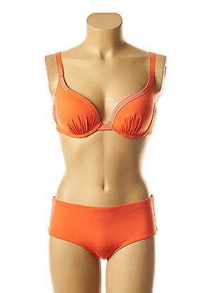 Maillot de bain 2 pièces stretch haut soutien-gorge moulé orange SIMONE PERELE femme