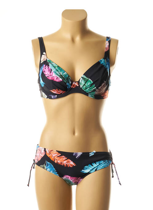 Maillot de bain 2 pièces noir BELCOR pour femme