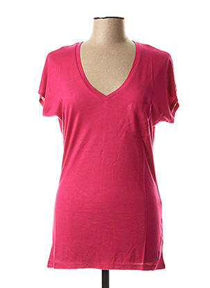 T-shirt col v manches courtes rose O'NEILL femme