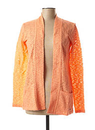 Gilet manches longues maille ajourée orange O'NEILL femme