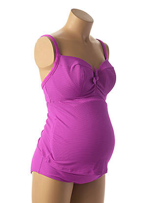 Maillot de bain maternité bretelles élastiquées ajustables rose CACHE COEUR femme