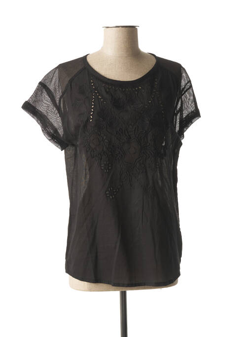 T-shirt noir MY SUNDAY MORNING pour femme
