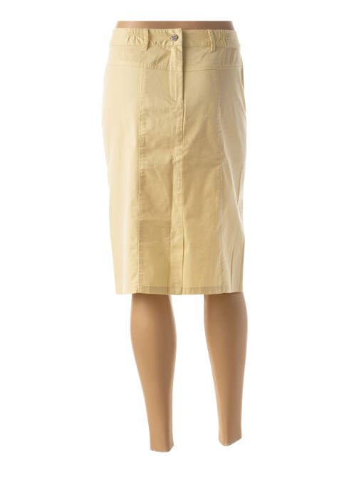 Jupe mi-longue jaune JAC JAC femme