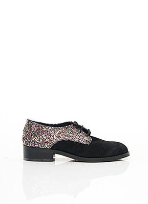 Derbies empiècements noir YEP fille