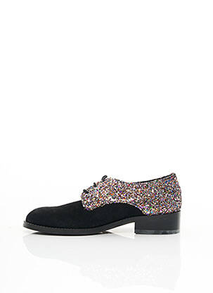 Derbies empiècements noir YEP fille