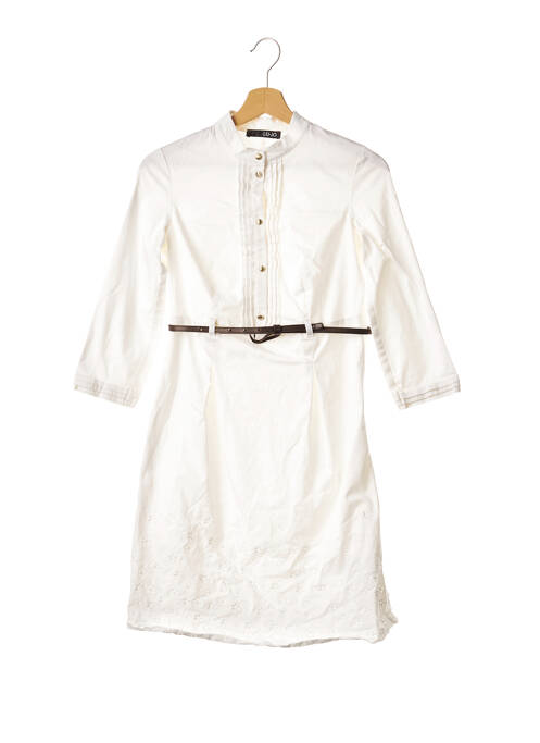 Robe mi-longue manches 3/4 manches 3/4 blanc LIU JO femme