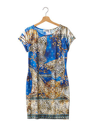 Robe courte manches courtes manches courtes bleu ATELIER PROVOCATEUR FOR BOHOCHIC femme