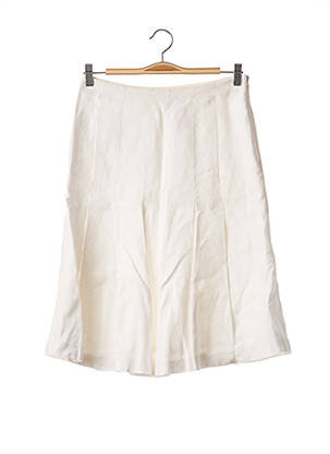 Jupe mi-longue doublure textile blanc SONIA RYKIEL femme