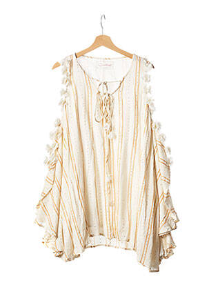Robe mi-longue coupe fluide beige SUNDRESS femme