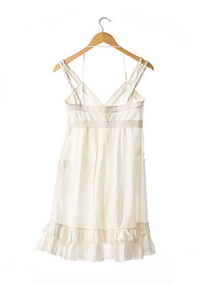 Robe courte coupe évasée fines bretelles beige ERMANNO SCERVINO femme