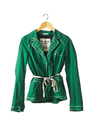 Veste casual col tailleur vert JUST IN CASE femme