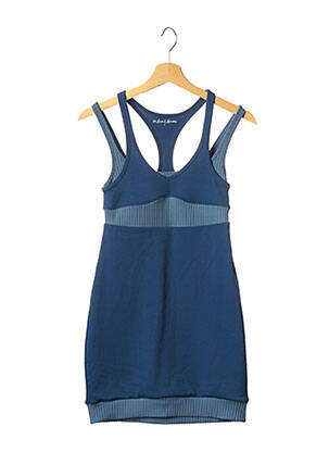 Robe courte col rond bleu FOR LOVE & LEMONS femme