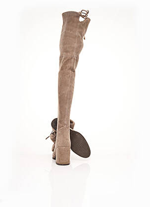 Bottes talon de 7 à 9cm beige STUART WEITZMAN femme