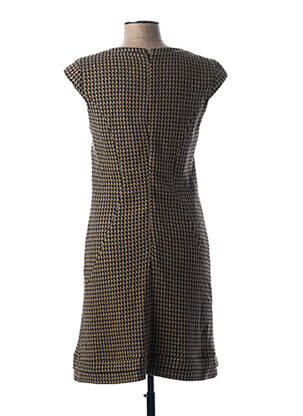 Robe mi-longue manches courtes manches courtes beige TEENFLO femme