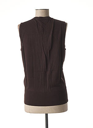 Gilet sans manche poches marron STEFAN GREEN femme