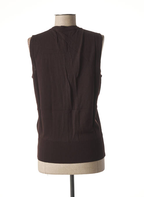 Gilet sans manche poches marron STEFAN GREEN femme