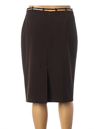 Jupe mi-longue stretch marron TEENFLO femme