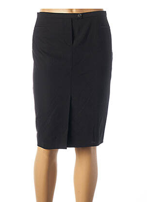 Jupe mi-longue coupe droite noir TEENFLO femme