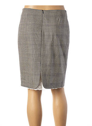 Jupe mi-longue coupe droite gris TEENFLO femme