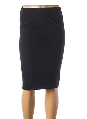 Jupe mi-longue coupe droite noir TEENFLO femme
