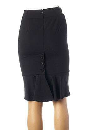Jupe mi-longue coupe droite noir TEENFLO femme