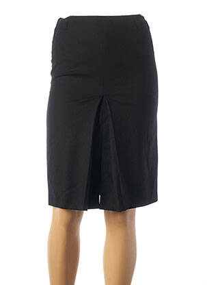 Jupe mi-longue coupe droite noir TEENFLO femme