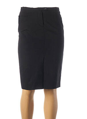 Jupe mi-longue coupe droite noir TEENFLO femme