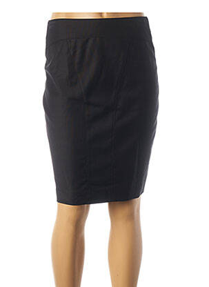 Jupe mi-longue coupe droite noir TEENFLO femme