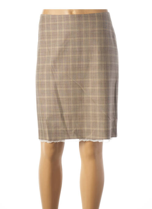 Jupe mi-longue stretch beige TEENFLO femme