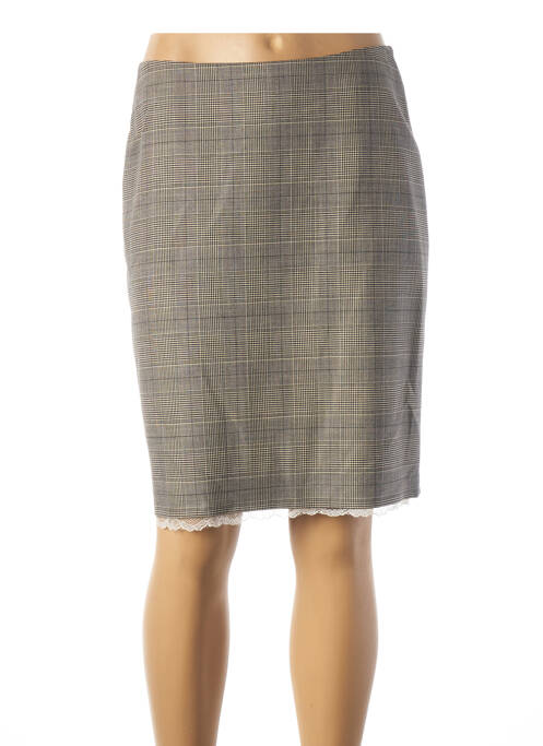 Jupe mi-longue stretch gris TEENFLO femme