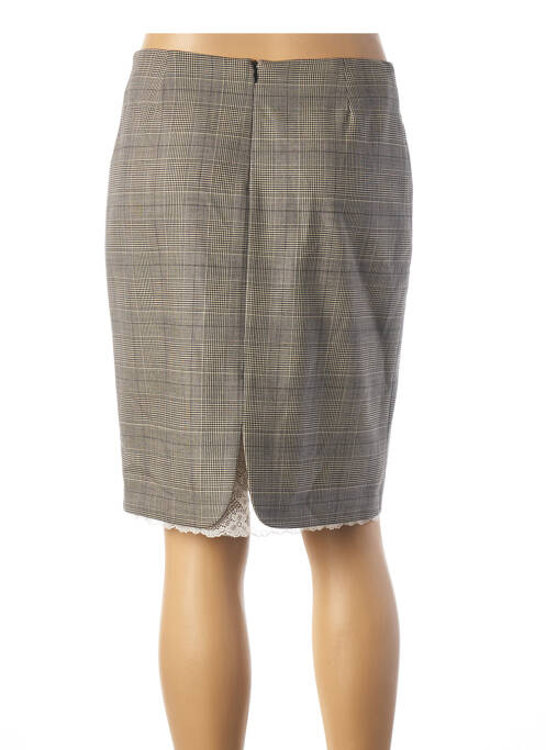 Jupe mi-longue stretch gris TEENFLO femme
