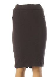 Jupe mi-longue taille normale marron TEENFLO femme