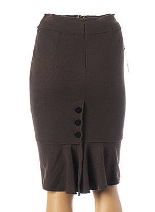 Jupe mi-longue taille normale marron TEENFLO femme