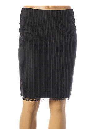 Jupe mi-longue taille normale noir TEENFLO femme